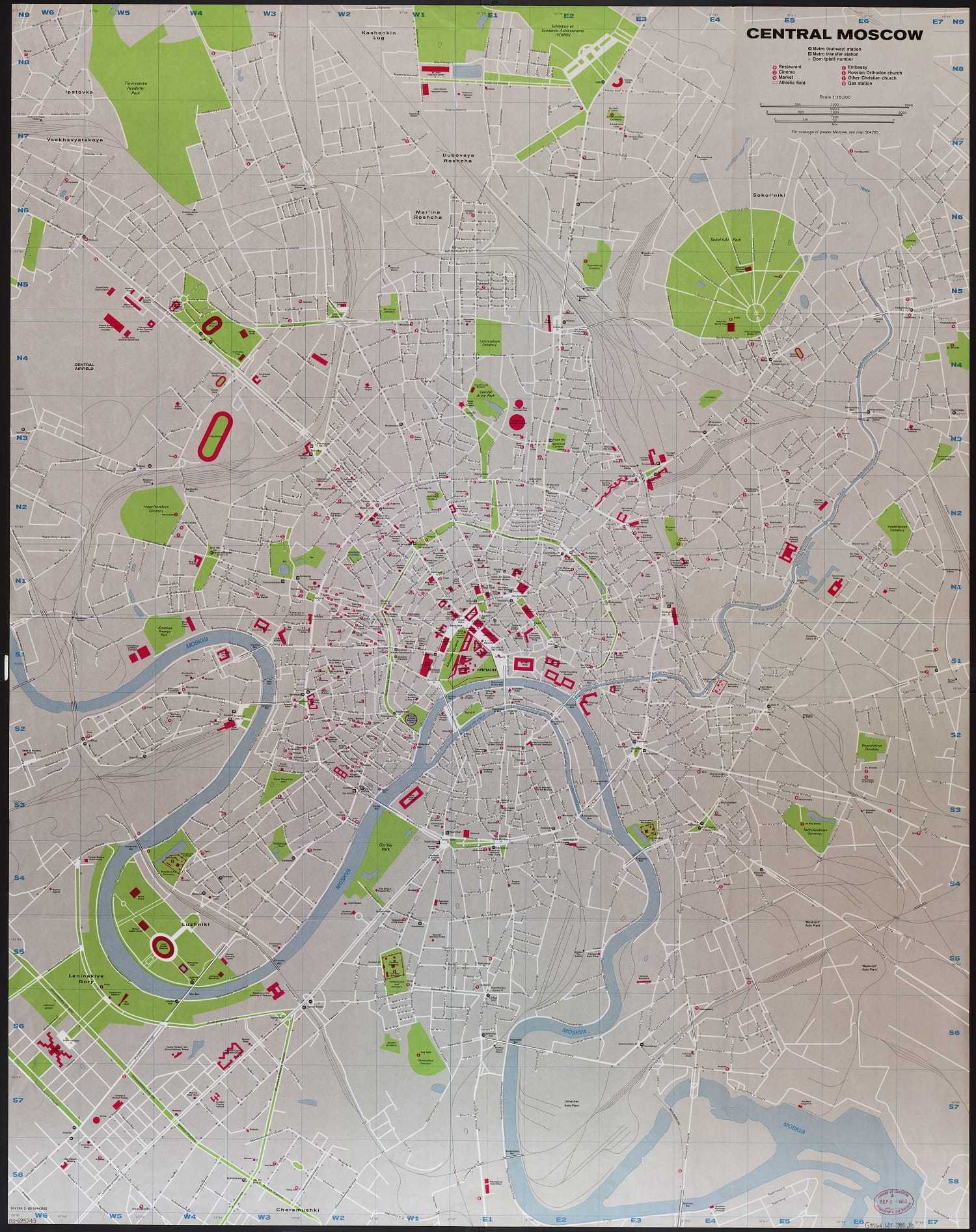 Street-view map of Central Moscow.