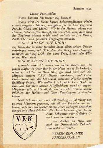 A poster written in German.