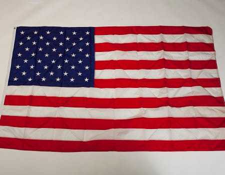 A full view of the U.S. flag that flew above the Glomar Explorer.