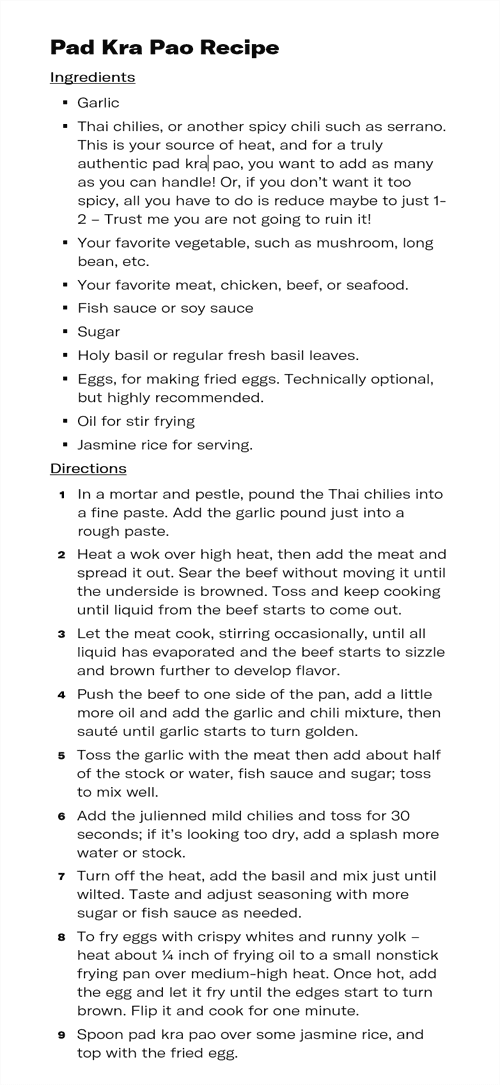 Pad Kra Pao Recipe
