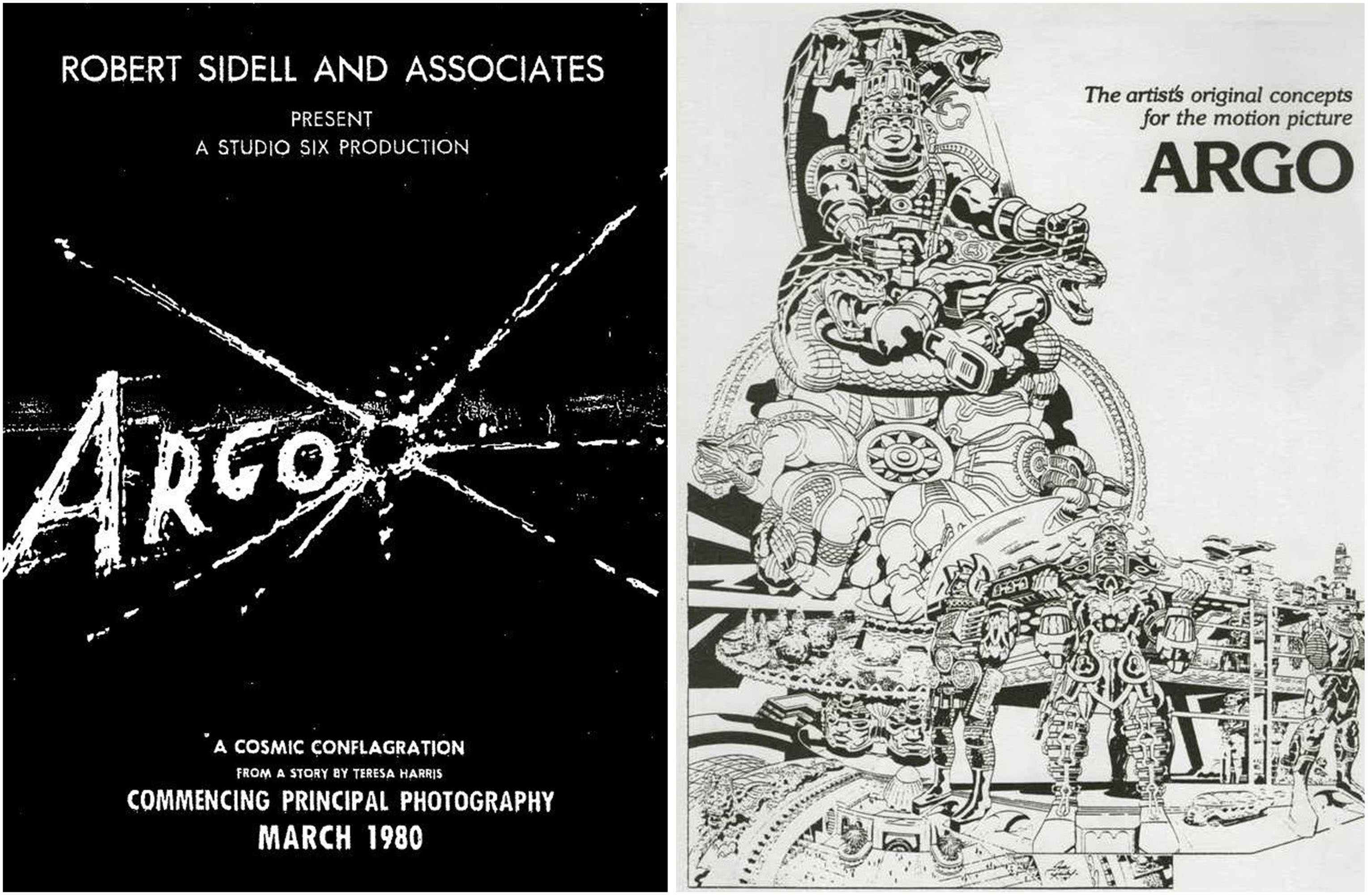 Movie poster for the cover movie Argo on the left. Artist concept adapted for the cover movie Argo on the right.