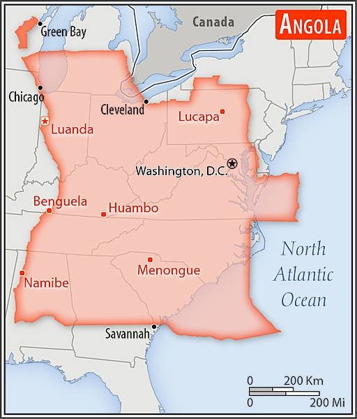 Area comparison map