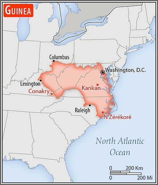 Area comparison map