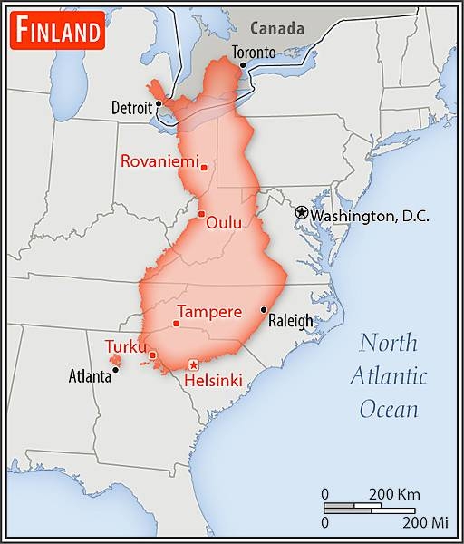 Area comparison map