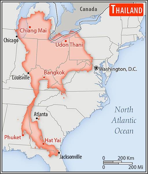 Area comparison map