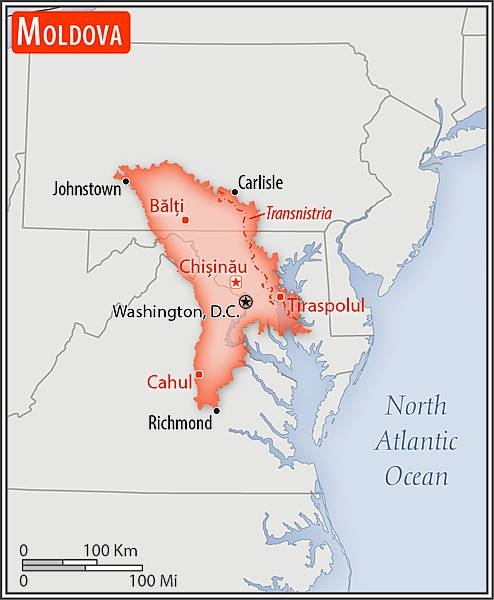 Area comparison map