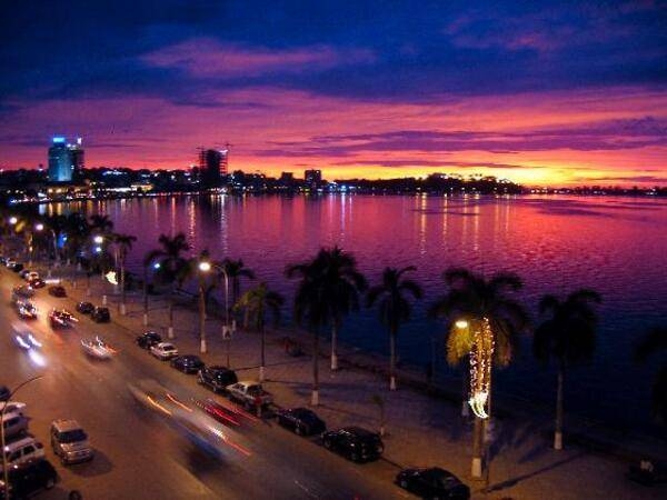 Luanda is Angola’s capital and largest city. Located on the northern Atlantic coast, Luanda is the most populous Portuguese-speaking capital in the world and Angola’s chief seaport. Luanda is also one of the oldest colonial cities in Africa, founded in 1576 by Portuguese explorer Paulo Dias de Novais. The bustling city is shown at sunset.