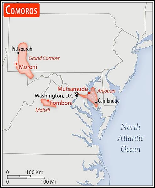 Area comparison map