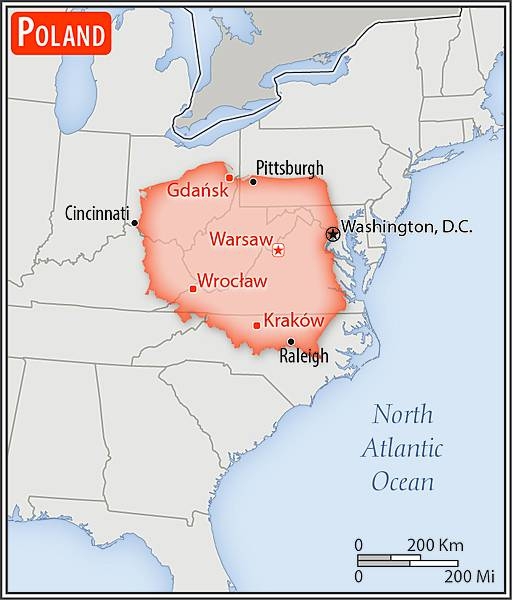 Area comparison map