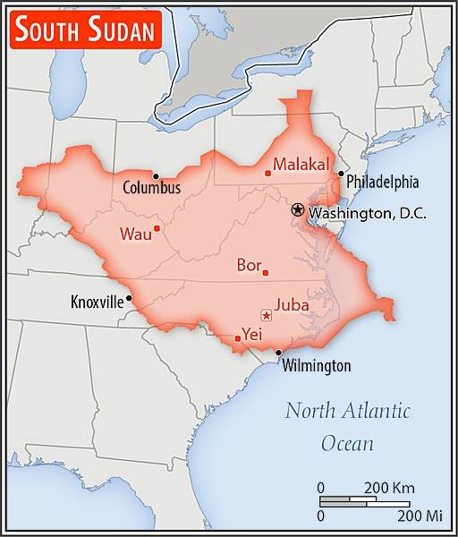 Area comparison map