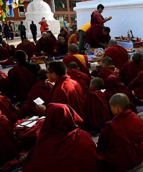 Buddhist monasticism is one of the earliest surviving forms of organized monasticism and one of the fundamental institutions of Buddhism. Monks and nuns, called bhikkhu, are responsible for the preservation and dissemination of the Buddha's teaching and the guidance of lay people. The disciplinary regulations for monks and nuns are intended to create a life that is simple and focused. Buddhist practices include sacrificial offerings.
