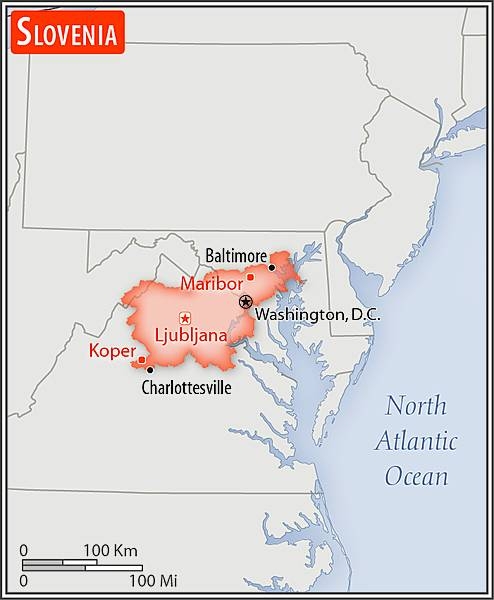 Area comparison map