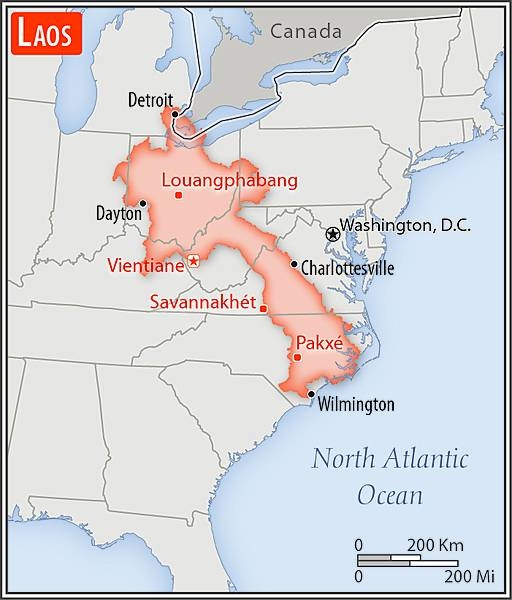 Area comparison map