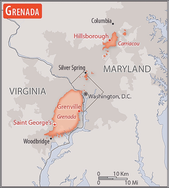 Area comparison map