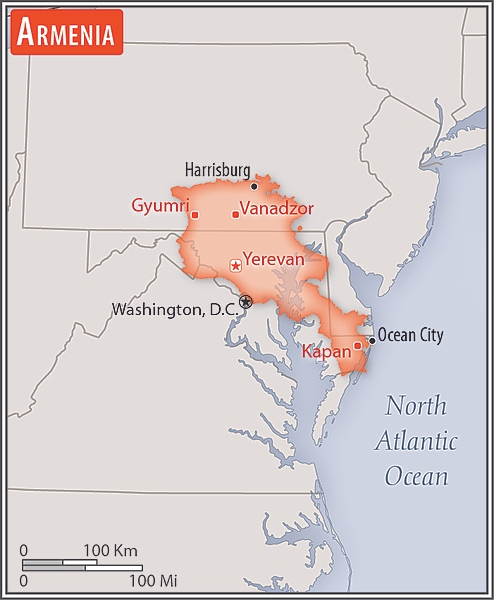 Area comparison map