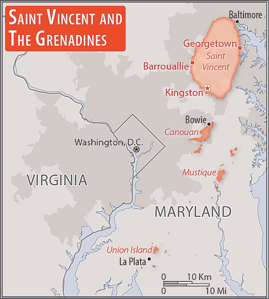 Area comparison map