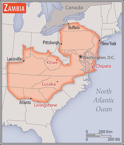 Area comparison map