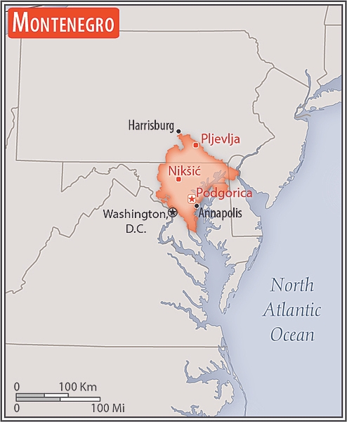 Area comparison map