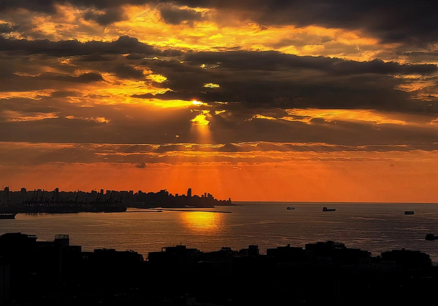 A view of Beirut, the capital, chief port, and largest city of Lebanon at sunset. Inhabited for more than 5,000 years, Beirut was one of the largest city-states in Phoenicia (the ancient name for Lebanon), making it one of the oldest cities in the world.  Beirut’s name is derived from the Canaanite or Phoenician word "ber'ot," meaning "the wells" or "fountain," which referred to the site's accessible water table.