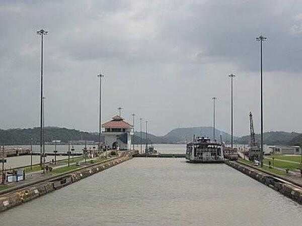 A section of the Panama Canal.