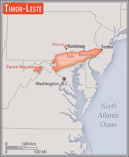 Area comparison map