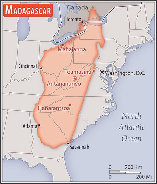 Area comparison map