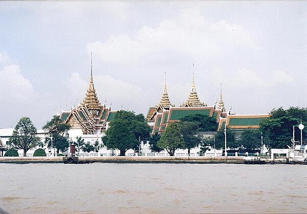 The Grand Palace is a complex of buildings in central Bangkok on the banks of the Chao Phraya River. Construction of the Grand Palace began in 1782 and it served as the official residence of the king and the royal family until 1925. It is still used for official events. Several royal offices are housed on the palace grounds.
