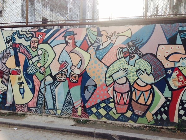 Musical mural in Havana.