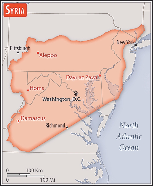 Area comparison map