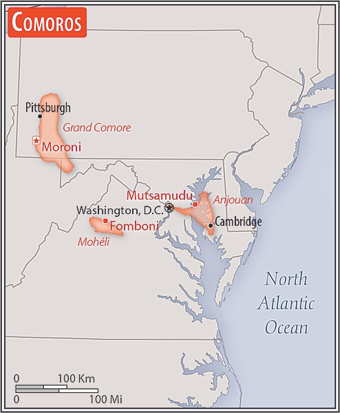 Area comparison map