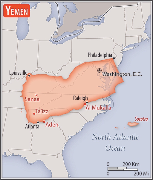 Area comparison map