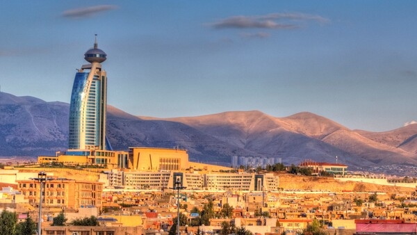 Sunset in Sulaymaniyah, a city in the eastern part of the Kurdistan region of Iraq. A Kurdish prince founded the modern city in 1784 and named it after his father Sulaiman Pasha.