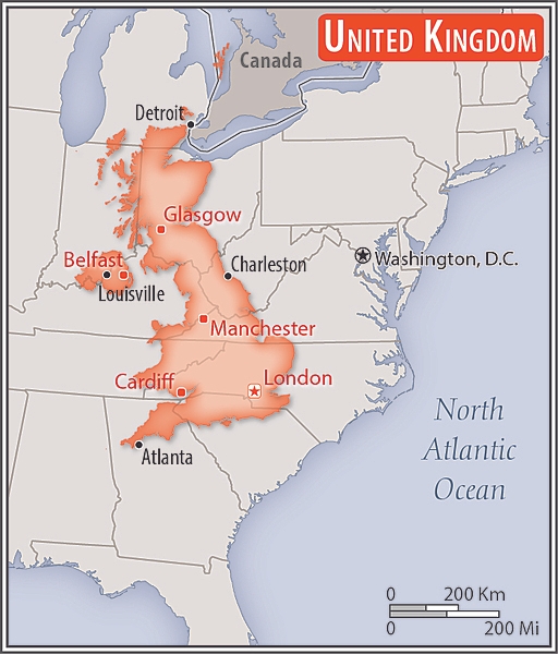 Area comparison map