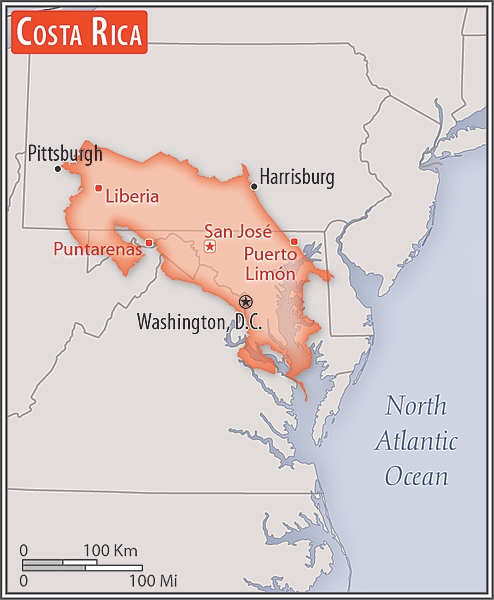 Area comparison map