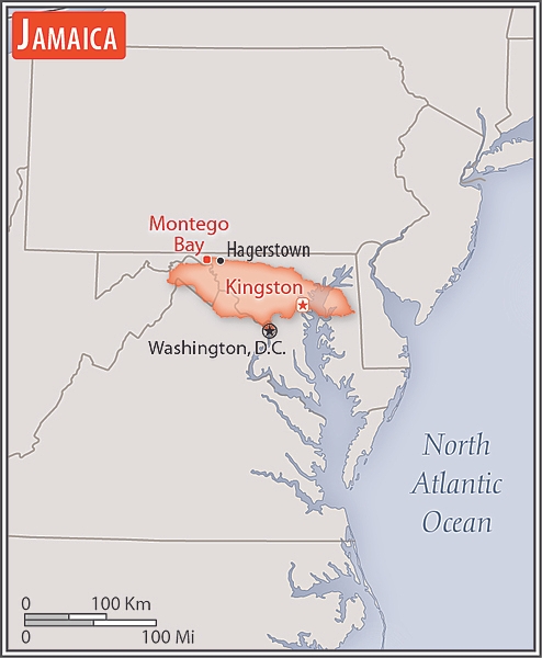 Area comparison map