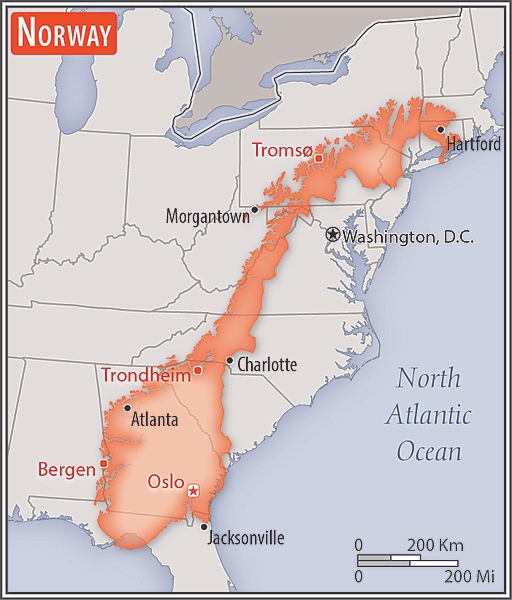 Area comparison map