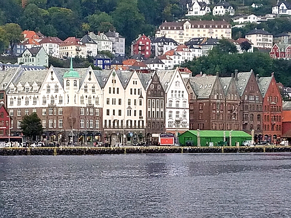 The wharf at Bergen, Norway's second-largest city and former capital during the 13th century.