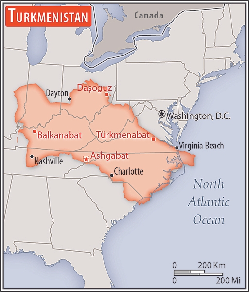 Area comparison map