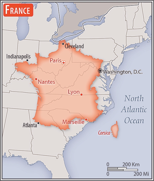 Area comparison map