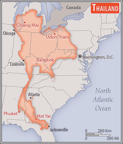 Area comparison map