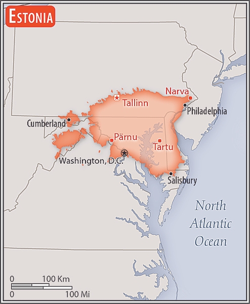 Area comparison map