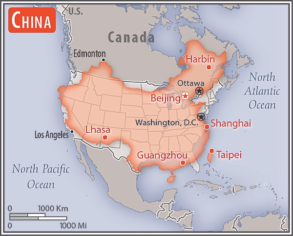 Area comparison map