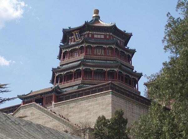 The Tower of Buddhist Incense at the Summer Palace in Beijing, China.