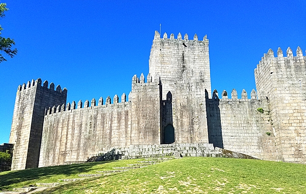 The castle in Guimaraes, Portugal, was built in the 10th century to protect a nearby monastery from Moors and Norsemen.