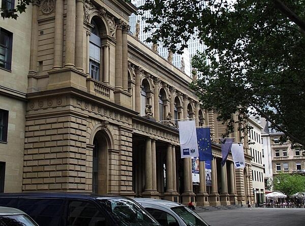 The Chamber of Commerce Building in Frankfurt. The city has been Germany&apos;s financial center for centuries, and it is the home of a number of major banks and brokerage houses. The Frankfurt Stock Exchange is Germany&apos;s largest and one of the most important in the world.