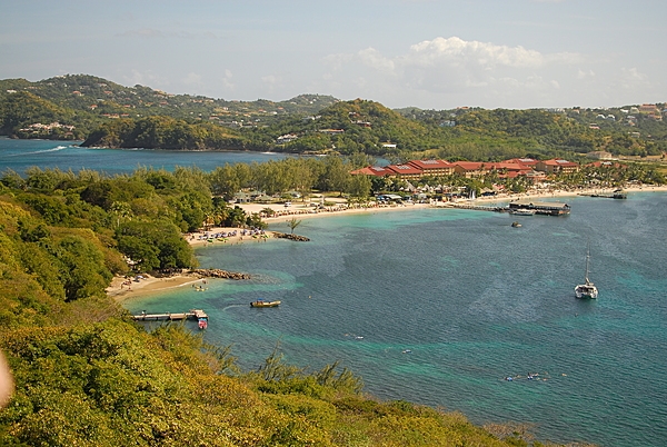 Pigeon Island is a former islet (180,000 sq m; 44 acres) off the north point of Saint Lucia that was joined to the mainland in 1972 by a man-made causeway.