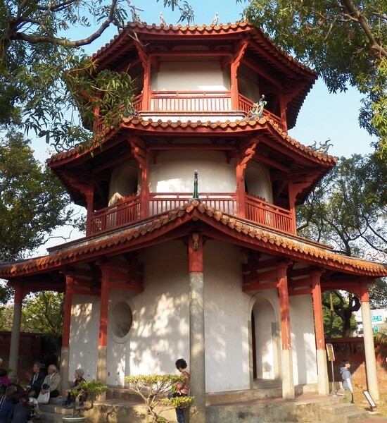 The pagoda at the Taipei Confucius Temple in Taiwan.