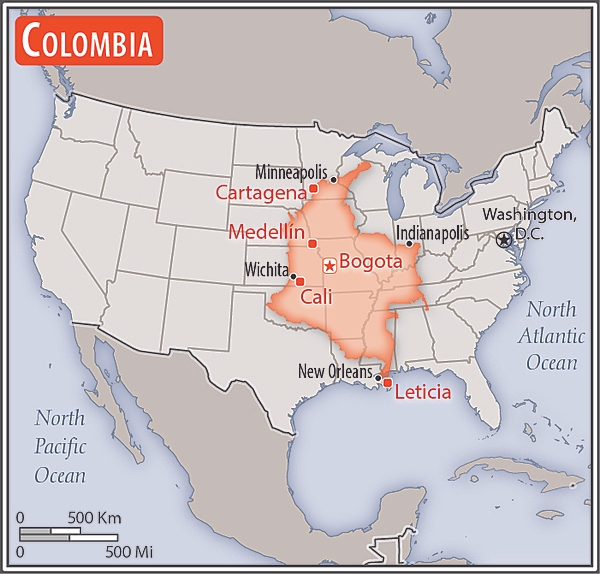 Area comparison map