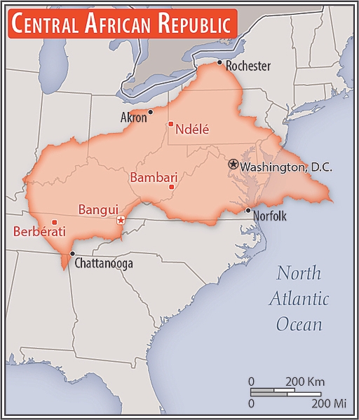 Area comparison map