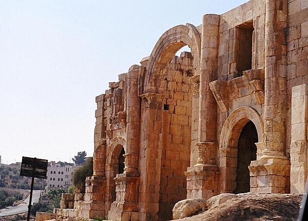 Some of the ruins of the Greco-Roman city of Gerasa, present-day Jerash, Jordan.